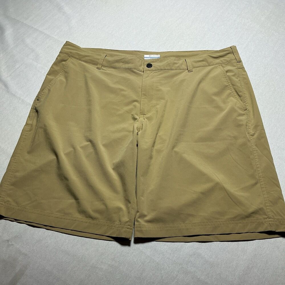 Columbia Shorts khaki Mens 40 Omni Shield PFG Fishing Stretch 10 Inch Hybrid Swi